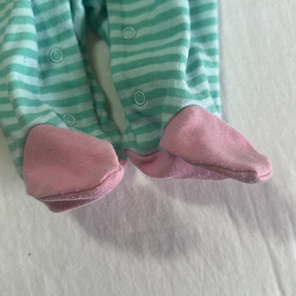 DC Comics - Supergirl Striped Footie - Green and Pink - Picture 3 of 4